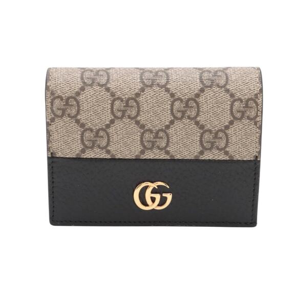 Gucci GG Marmont bi-color card case wallet black ✨ - Picture 1 of 7